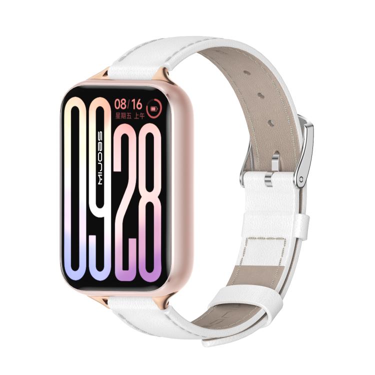 For Xiaomi Band 10 Pro / Redmi Watch 6 / 5 MIJOBS Top Grain Cowhide Watch Band(White Rose Gold)
For Xiaomi Band 10 Pro / Redmi Watch 6 / 5 MIJOBS Top Grain Cowhide Watch Band(White Rose Gold)