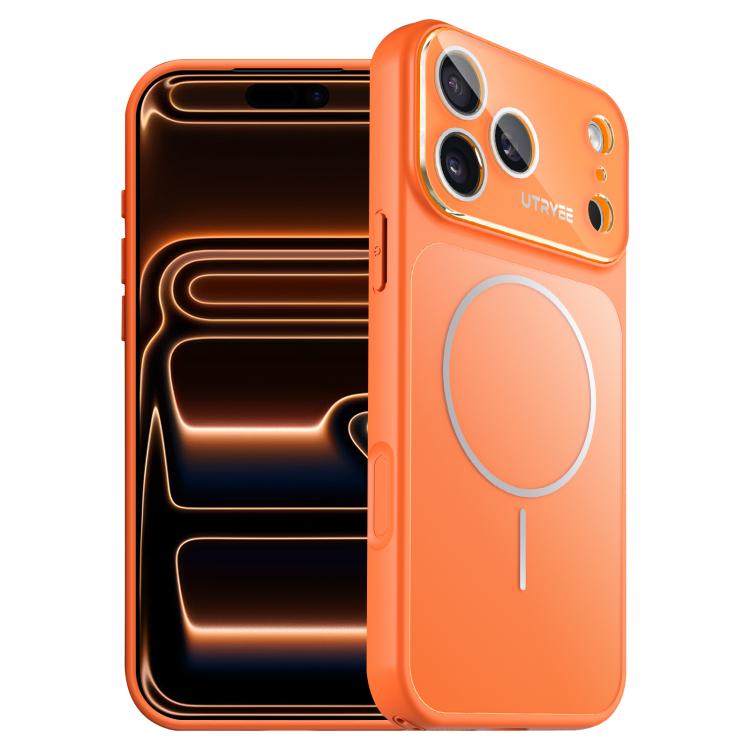 For iPhone 17 Pro Max UTRYEE Leather Veneer Magnetic AG Phone Case(Orange)
For iPhone 17 Pro Max UTRYEE Leather Veneer Magnetic AG Phone Case(Orange)