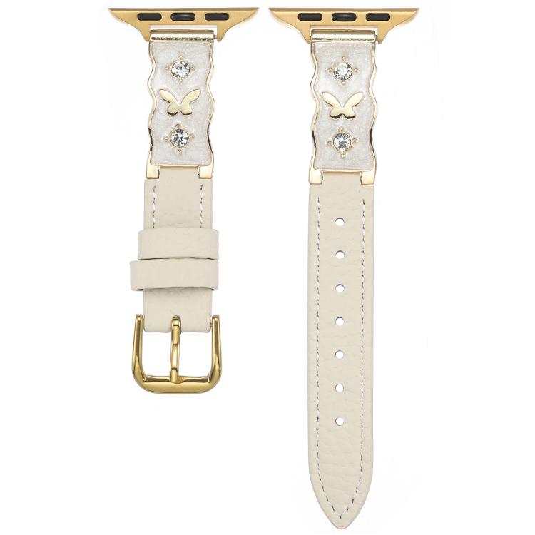 For Apple Watch 46mm / 49mm / 45mm / 44mm Shooting Star Epoxy Butterfly Lychee Grain Leather Watch Band(Beige)
For Apple Watch 46mm / 49mm / 45mm / 44mm Shooting Star Epoxy Butterfly Lychee Grain Leather Watch Band(Beige)