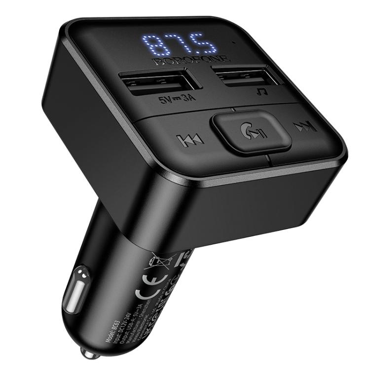 Borofone BC63 Selecto Dual USB Car BT FM Transmitter(Black)
Borofone BC63 Selecto Dual USB Car BT FM Transmitter(Black)