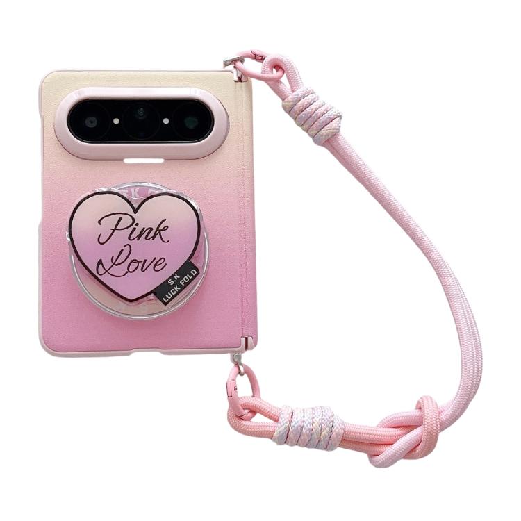 For Huawei Pura X Max Side Clamp Central Axis Dual Magnetic Gradient Leather Texture Holder Phone Case with Wrist Strap(Pink)
For Huawei Pura X Max Side Clamp Central Axis Dual Magnetic Gradient Leather Texture Holder Phone Case with Wrist Strap(Pink)