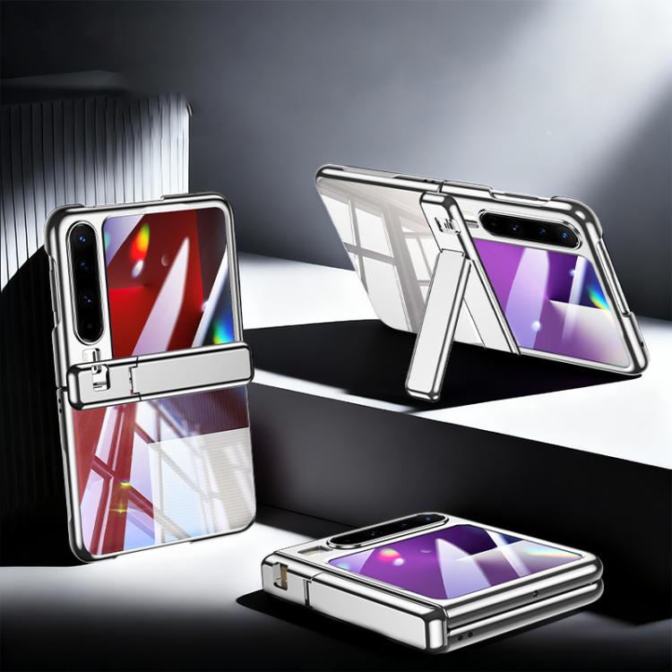 For Huawei Pura X Electroplated Spring Hinge Holder Integrated Film Phone Case(Silver)
For Huawei Pura X Electroplated Spring Hinge Holder Integrated Film Phone Case(Silver)