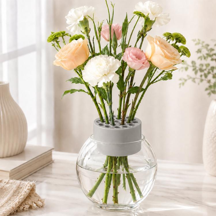 Spiral Plastic Flower Stem Holder(Grey)
Spiral Plastic Flower Stem Holder(Grey)