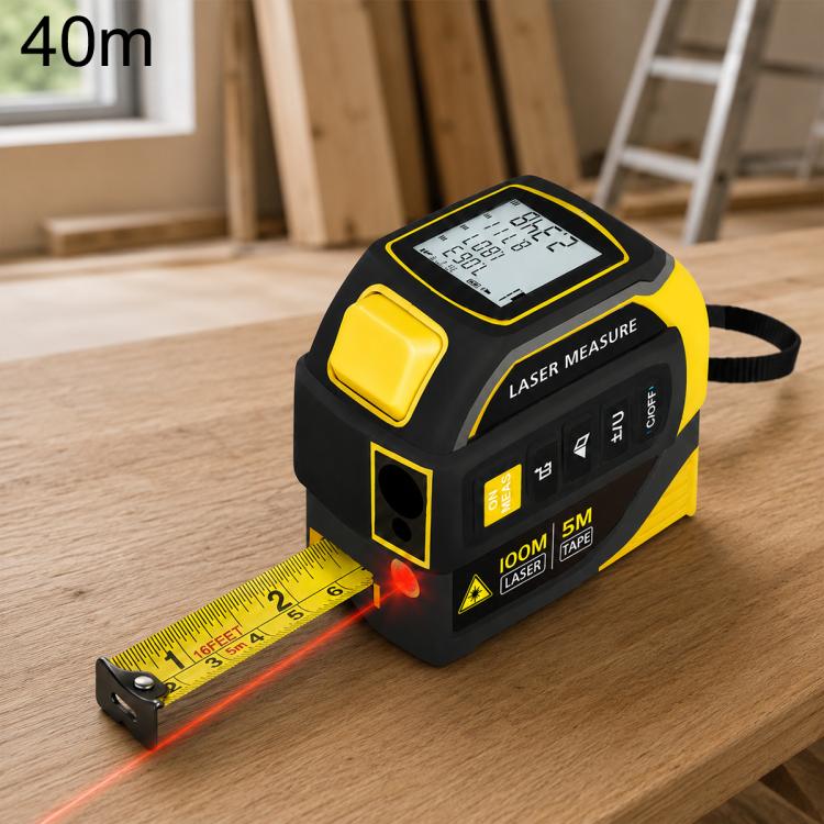 4 in 1 High-Precision Infrared Cross Line Bluetooth Laser Rangefinder, Measuring Distance:40m(Yellow)
4 in 1 High-Precision Infrared Cross Line Bluetooth Laser Rangefinder, Measuring Distance:40m(Yellow)