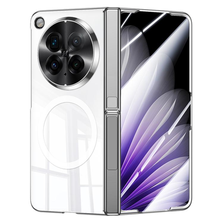 For OPPO Find N6 5G Electroplated Clear Spring Hinge Holder Integrated Film Magnetic Phone Case(Silver)
For OPPO Find N6 5G Electroplated Clear Spring Hinge Holder Integrated Film Magnetic Phone Case(Silver)
