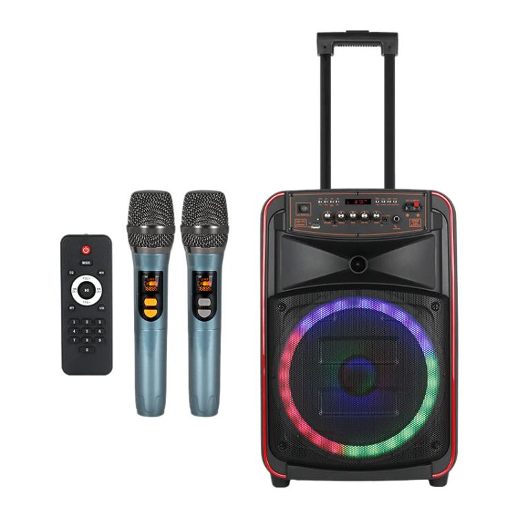 N-625 Outdoor Karaoke 12-inch Woofer RGB Portable Trolley Bluetooth Speaker with Dual Wireless Mic, Plug:US Plug(Black)
N-625 Outdoor Karaoke 12-inch Woofer RGB Portable Trolley Bluetooth Speaker with Dual Wireless Mic, Plug:US Plug(Black)
