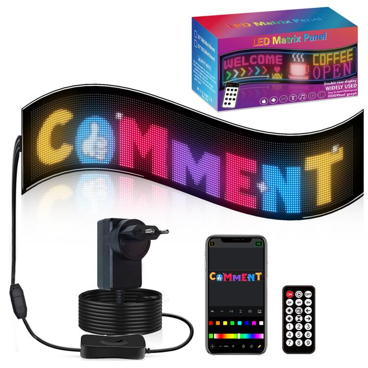 32x160 Pixels Double Row Ultra-Thin Waterproof LED Flexible Advertising Matrix Display Screen(EU Plug)
32x160 Pixels Double Row Ultra-Thin Waterproof LED Flexible Advertising Matrix Display Screen(EU Plug)