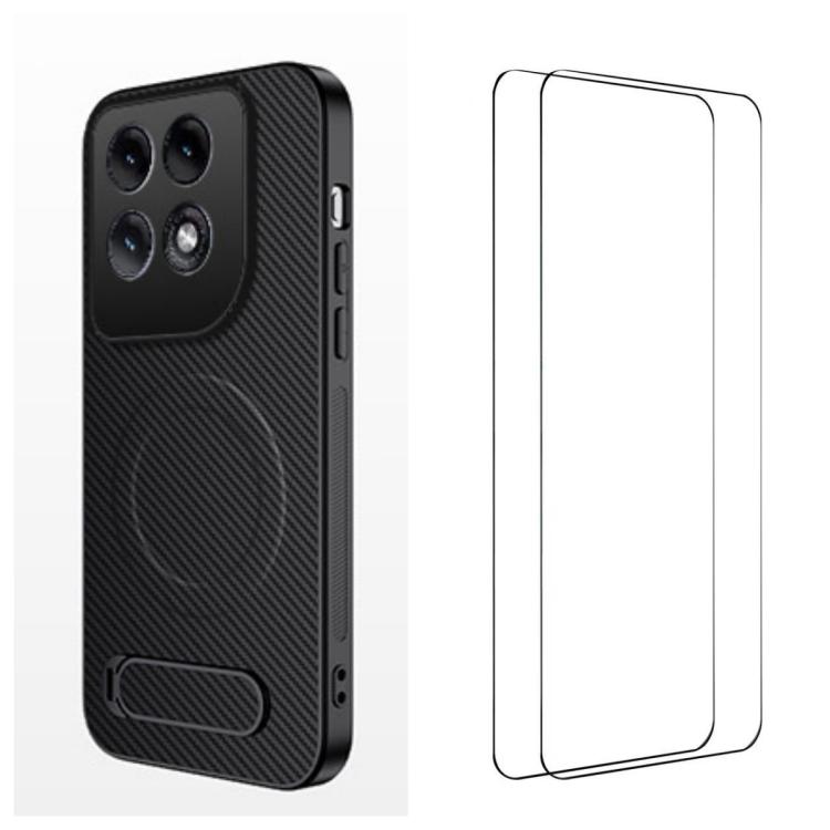 For Motorola Edge 70 Pro 5G WANLONFENG Kickstand Carbon Fiber Texture Magnetic Phone Case with 2pcs Screen Films(Black)
For Motorola Edge 70 Pro 5G WANLONFENG Kickstand Carbon Fiber Texture Magnetic Phone Case with 2pcs Screen Films(Black)