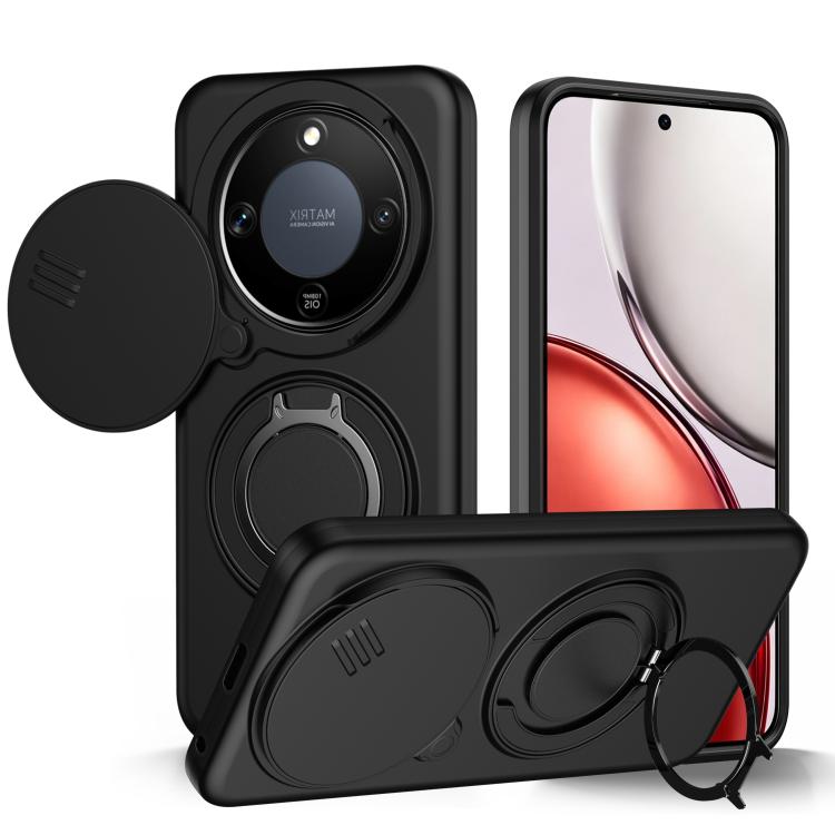 For Honor X9d 5G Camera Sliding Shield Magnetic Rotation Holder Phone Case(Black)
For Honor X9d 5G Camera Sliding Shield Magnetic Rotation Holder Phone Case(Black)