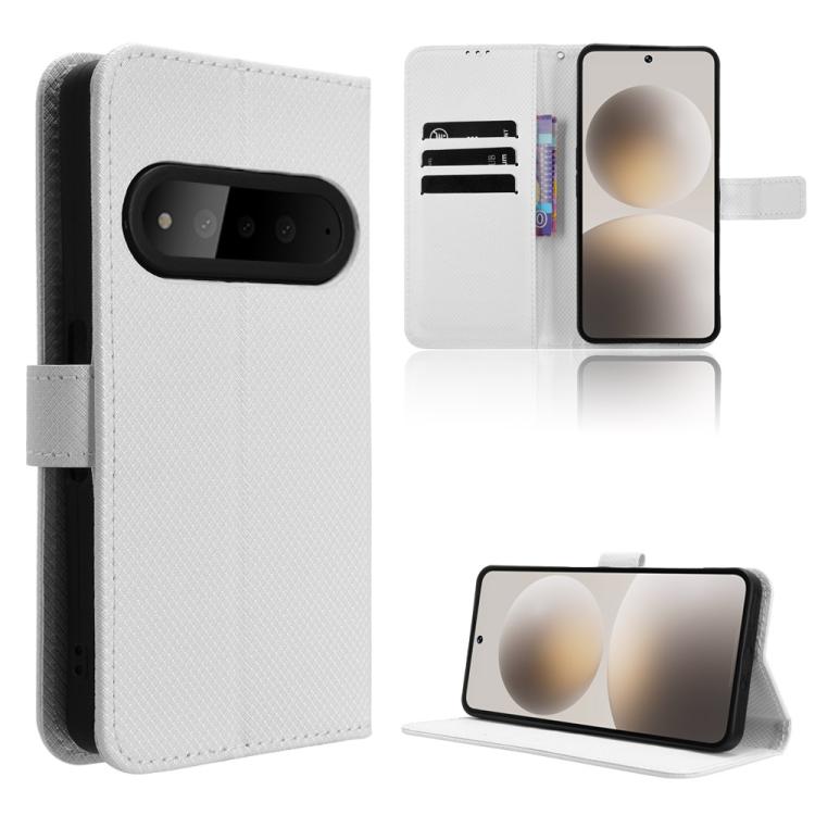 For Natural AI Phone 5G Diamond Texture Leather Phone Case(White)
For Natural AI Phone 5G Diamond Texture Leather Phone Case(White)