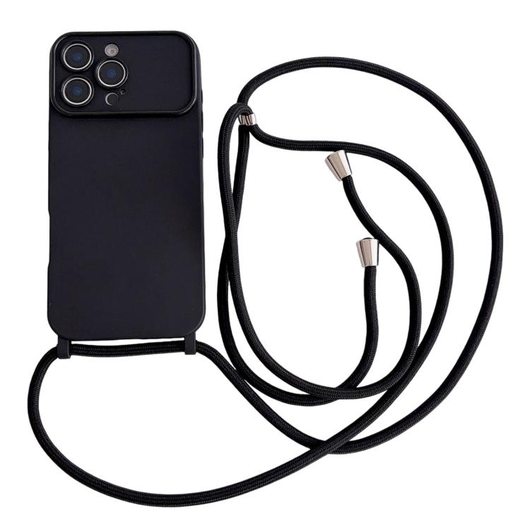 For iPhone 16 Pro Large Camera Window Integrated Lanyard Holes Phone Case with Crossbody Thin Strap(Black)
For iPhone 16 Pro Large Camera Window Integrated Lanyard Holes Phone Case with Crossbody Thin Strap(Black)