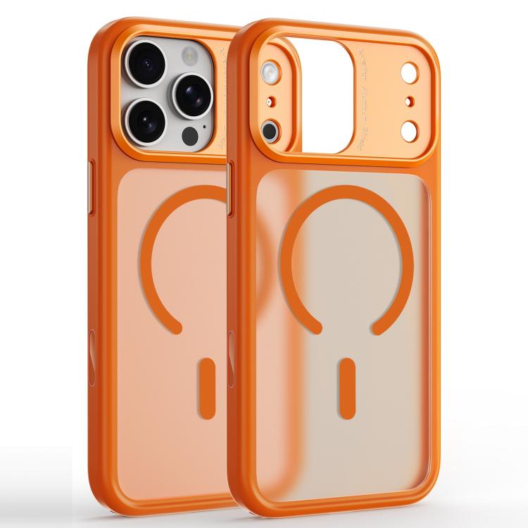 For iPhone 17 Pro Max Metal Camera Frame TPU + PC Magnetic Phone Case(Orange)
For iPhone 17 Pro Max Metal Camera Frame TPU + PC Magnetic Phone Case(Orange)