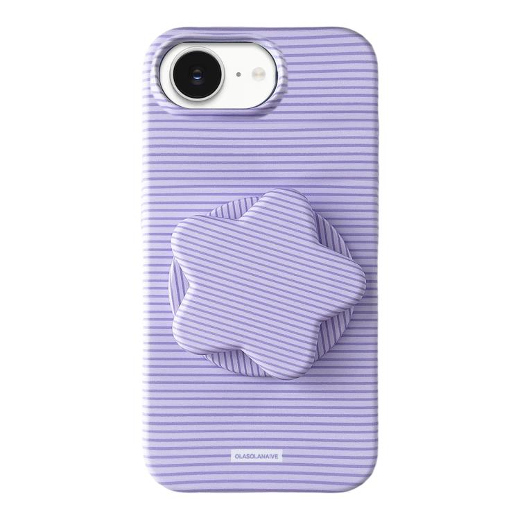 For iPhone 17e / 16e Macaron Striped Full Coverage PC Phone Case with Star Holder(Purple)
For iPhone 17e / 16e Macaron Striped Full Coverage PC Phone Case with Star Holder(Purple)