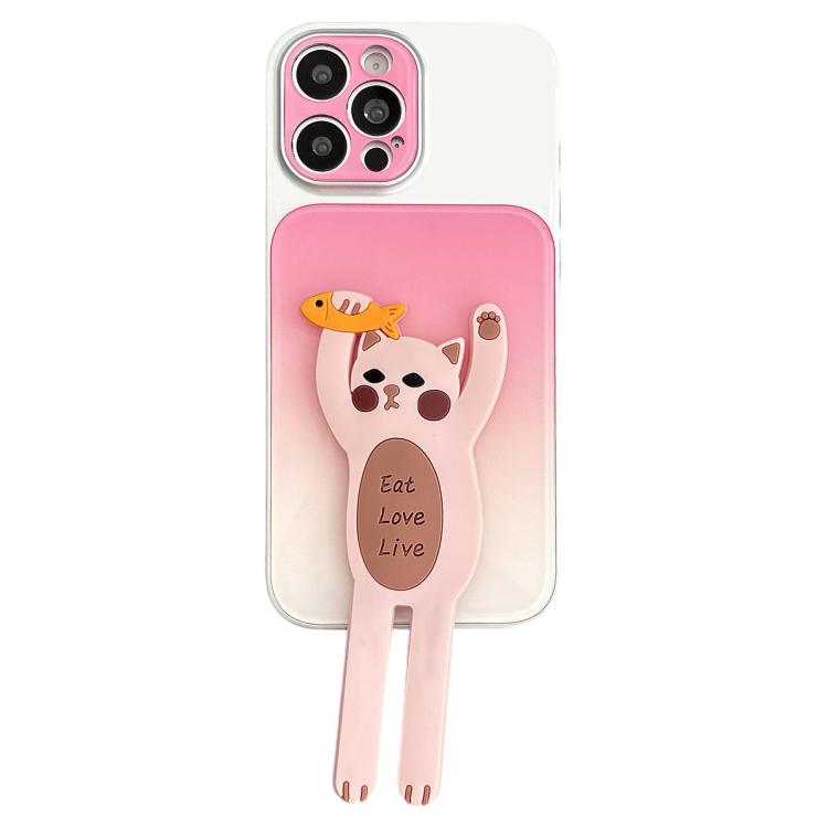 Highlight Gradient TPU Silicone Acrylic Phone Case With Cat Stand For iPhone 13 Pro(Pink Cat)
Highlight Gradient TPU Silicone Acrylic Phone Case With Cat Stand For iPhone 13 Pro(Pink Cat)