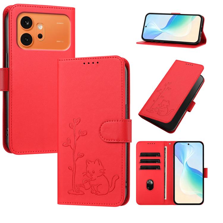Honor 600 Global YX0014 Cat Watering Tree Buckle Vegan Leather Phone Case with Lanyard(Red)
Honor 600 Global YX0014 Cat Watering Tree Buckle Vegan Leather Phone Case with Lanyard(Red)
