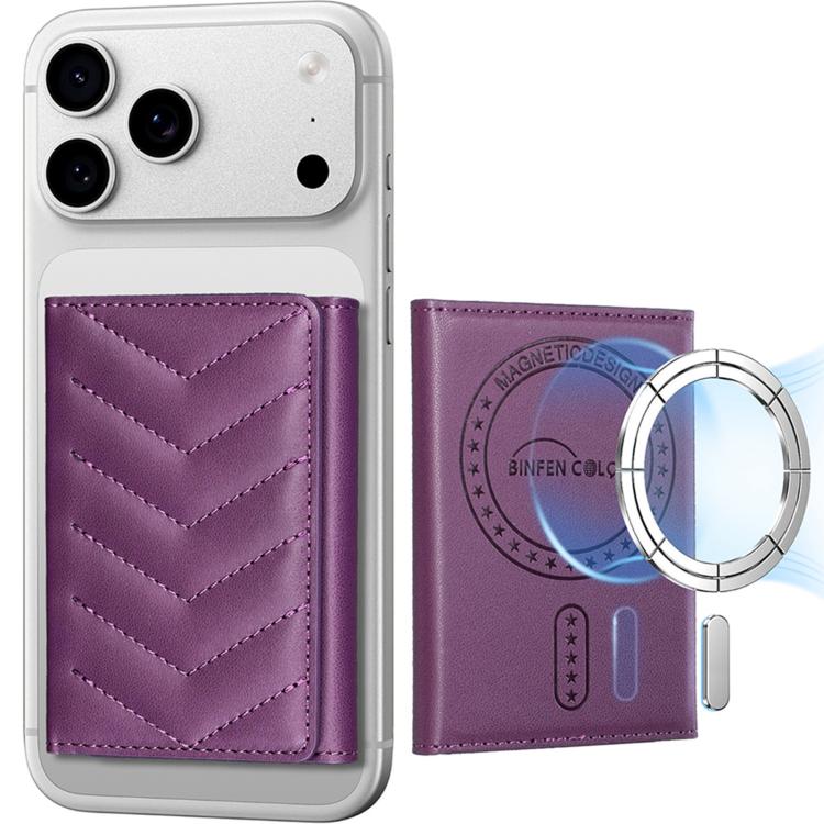 BFK36 Magnetic V-shaped Mobile Phone Holder RFID Card Slots(Purple)
BFK36 Magnetic V-shaped Mobile Phone Holder RFID Card Slots(Purple)