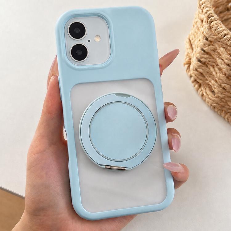 For iPhone 17 Soft-Color Acrylic 360 Rotation Holder Phone Case(Blue)
For iPhone 17 Soft-Color Acrylic 360 Rotation Holder Phone Case(Blue)