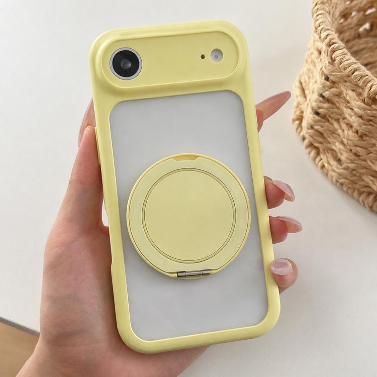 For iPhone Air Soft-Color Acrylic 360 Rotation Holder Phone Case(Yellow)
For iPhone Air Soft-Color Acrylic 360 Rotation Holder Phone Case(Yellow)