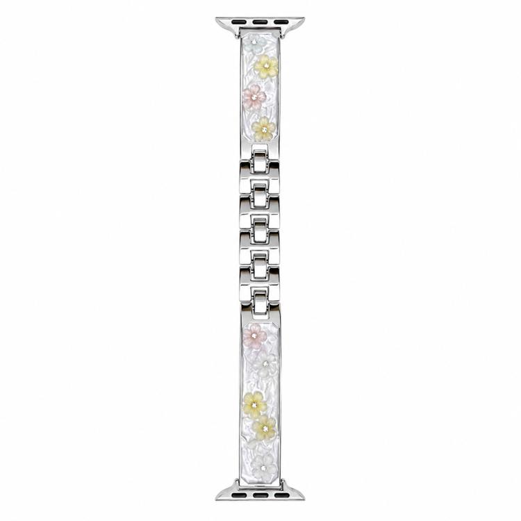 For Apple Watch 42 / 44 / 45 / 46 / 49mm xDfind Floral Epoxy Metal Bracelet Strap Watch Band(Silver White)
For Apple Watch 42 / 44 / 45 / 46 / 49mm xDfind Floral Epoxy Metal Bracelet Strap Watch Band(Silver White)