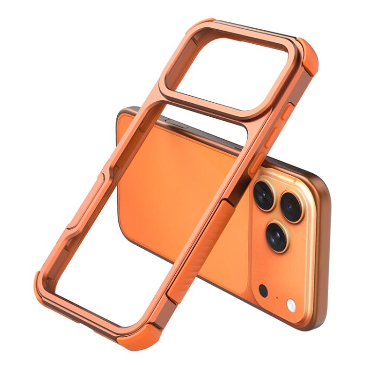 For iPhone 17 Pro Aluminum Alloy Frame + TPU Hollow Air Bag Shockproof Phone Case(Orange)
For iPhone 17 Pro Aluminum Alloy Frame + TPU Hollow Air Bag Shockproof Phone Case(Orange)