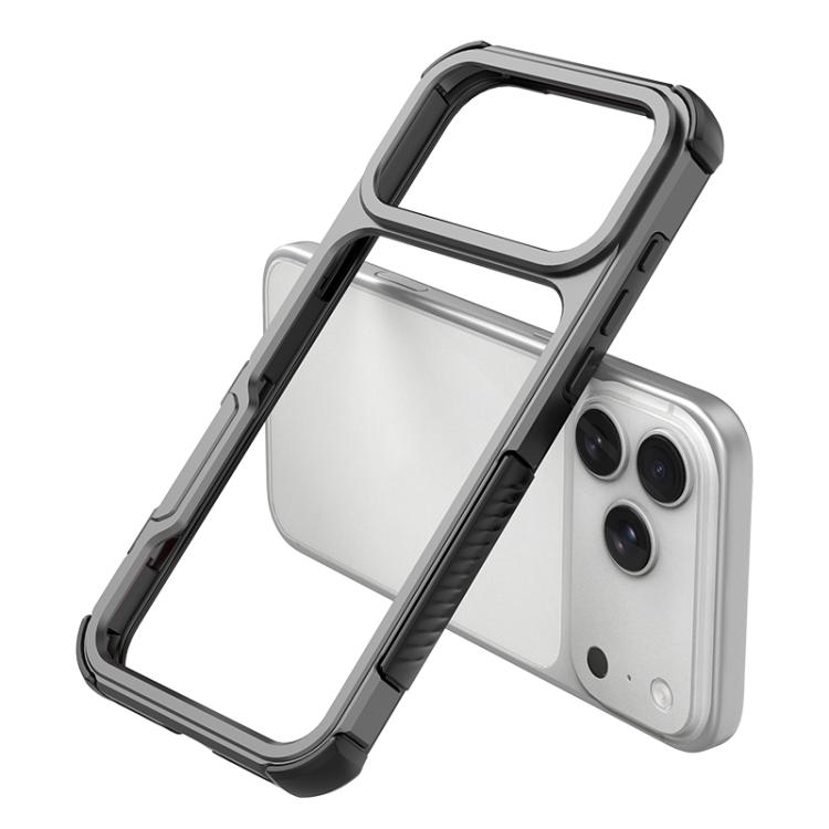 For iPhone 17 Pro Max Aluminum Alloy Frame + TPU Hollow Air Bag Shockproof Phone Case(Gray)
For iPhone 17 Pro Max Aluminum Alloy Frame + TPU Hollow Air Bag Shockproof Phone Case(Gray)