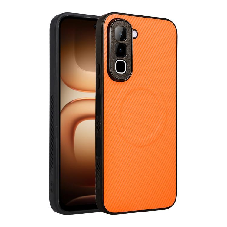 For Infinix Hot 70 4G Precise Cutout Carbon Fiber Texture Vegan Leather Phone Case(Orange)
For Infinix Hot 70 4G Precise Cutout Carbon Fiber Texture Vegan Leather Phone Case(Orange)