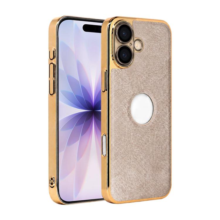 For iPhone 17 Cowhide Texture Electroplated Frame PC + Vegan Leather Phone Case(Beige)
For iPhone 17 Cowhide Texture Electroplated Frame PC + Vegan Leather Phone Case(Beige)