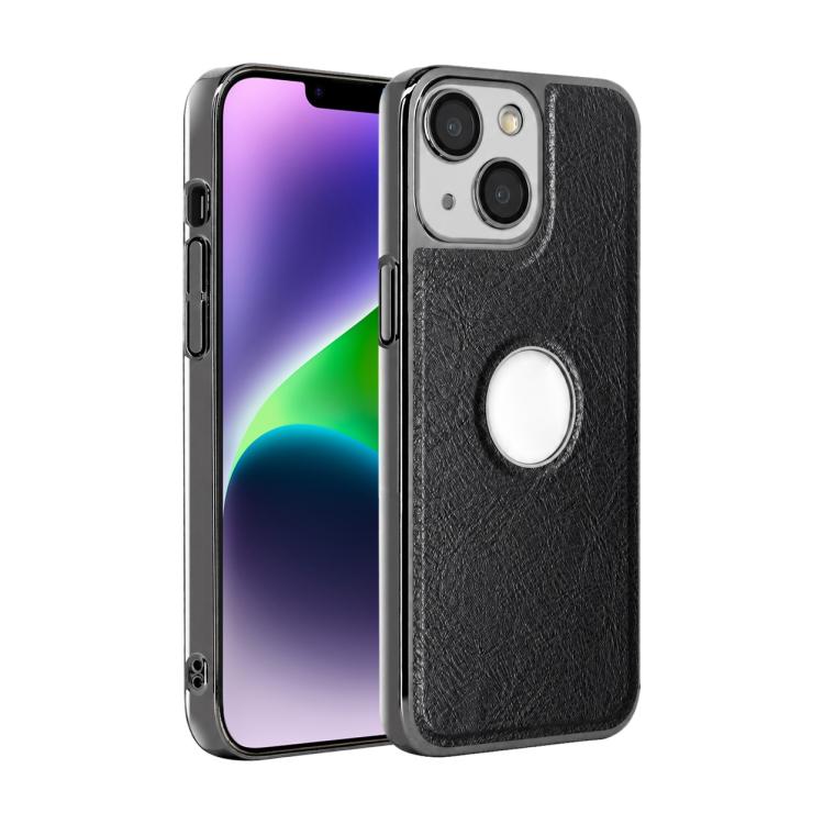 For iPhone 14 Plus Cowhide Texture Electroplated Frame PC + Vegan Leather Phone Case(Black)
For iPhone 14 Plus Cowhide Texture Electroplated Frame PC + Vegan Leather Phone Case(Black)