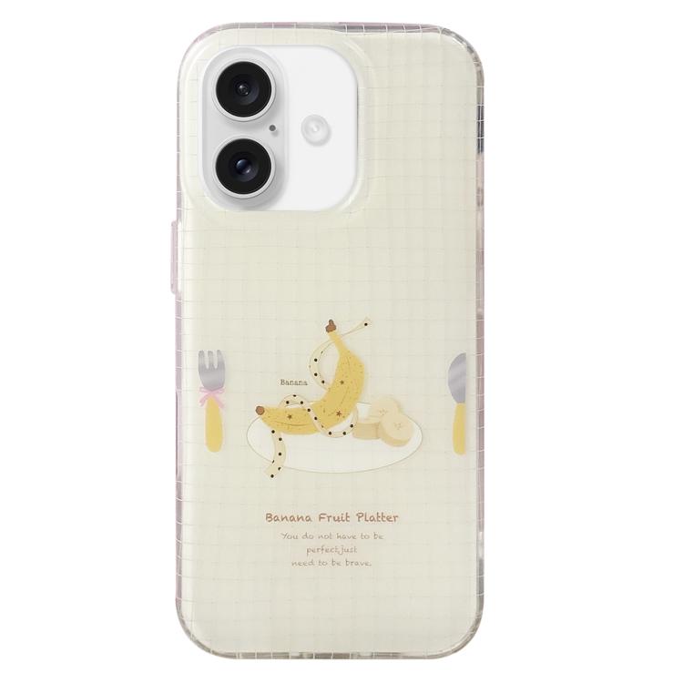 For iPhone 16 Plus Double Layer Frosted Pattern TPU Phone Case(Banana Platter)
For iPhone 16 Plus Double Layer Frosted Pattern TPU Phone Case(Banana Platter)