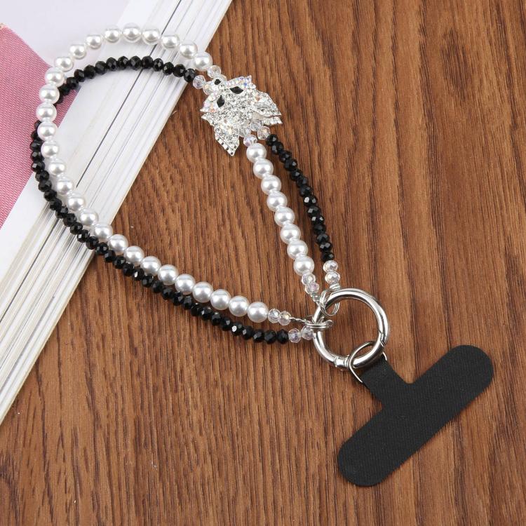 Fox Double Layer Beaded Phone Charm Wrist Strap with Tether Pad for Women Girls(Black White)
Fox Double Layer Beaded Phone Charm Wrist Strap with Tether Pad for Women Girls(Black White)