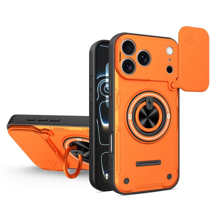 For iPhone 17 Pro Max Multifunctional Sliding Camshield Ring Holder Phone Case(Orange)
For iPhone 17 Pro Max Multifunctional Sliding Camshield Ring Holder Phone Case(Orange)