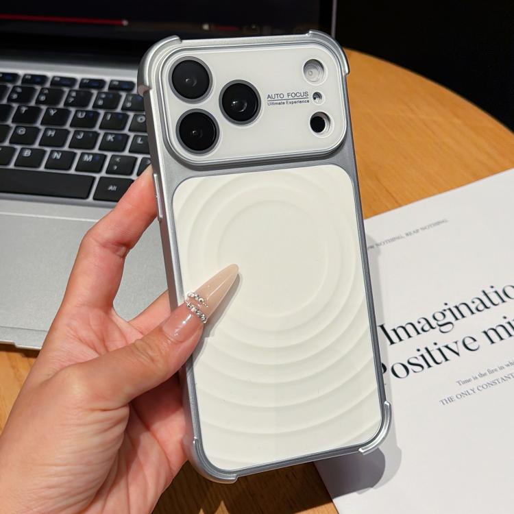 For iPhone 17 Pro Max Water Ripple Texture Magnetic Phone Case with Lens Film(White)
For iPhone 17 Pro Max Water Ripple Texture Magnetic Phone Case with Lens Film(White)