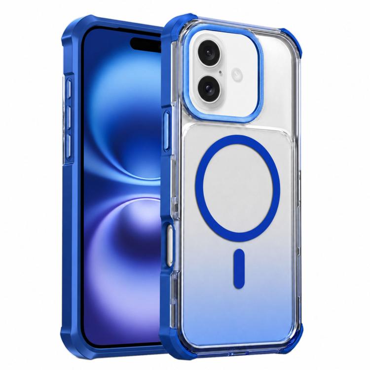 For iPhone 16 Transparent Gradient Magnetic Phone Case(Blue)
For iPhone 16 Transparent Gradient Magnetic Phone Case(Blue)