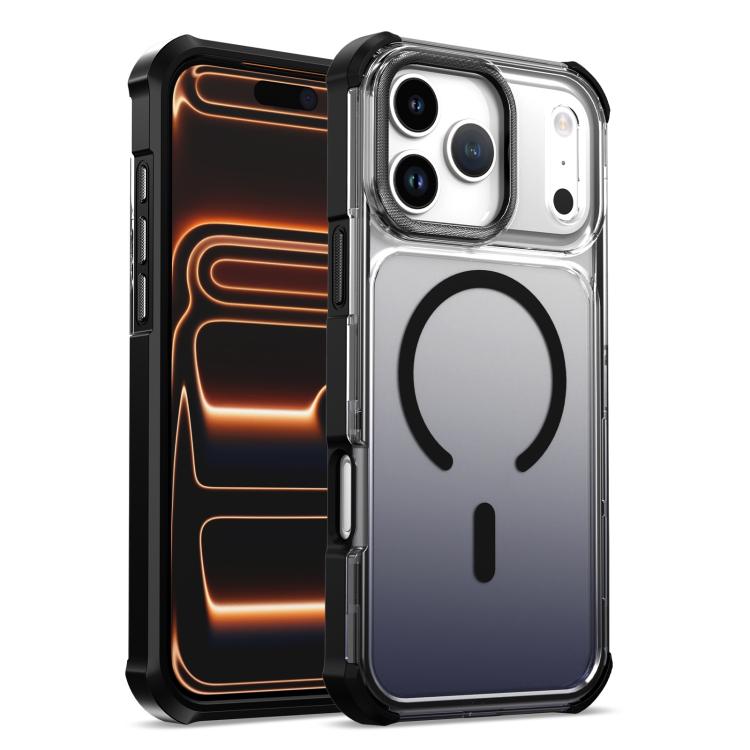 For iPhone 17 Pro Transparent Gradient Magnetic Phone Case(Black)
For iPhone 17 Pro Transparent Gradient Magnetic Phone Case(Black)