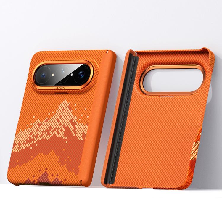 For Huawei Pura X Max SULADA Kevlar Pixel Grid Texture Skin Feel Phone Case(Orange)
For Huawei Pura X Max SULADA Kevlar Pixel Grid Texture Skin Feel Phone Case(Orange)