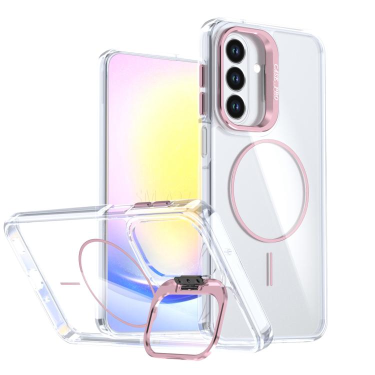 For Galaxy A27 5G Bright Color Clear MagSafe Lens Frame Holder Phone Case(Pink)
For Galaxy A27 5G Bright Color Clear MagSafe Lens Frame Holder Phone Case(Pink)