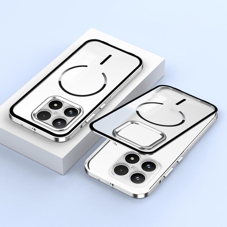 For Xiaomi 17 Max 5G Single-sided Snap Buckle Metal Frame Frosted MagSafe Phone Case(Silver)
For Xiaomi 17 Max 5G Single-sided Snap Buckle Metal Frame Frosted MagSafe Phone Case(Silver)