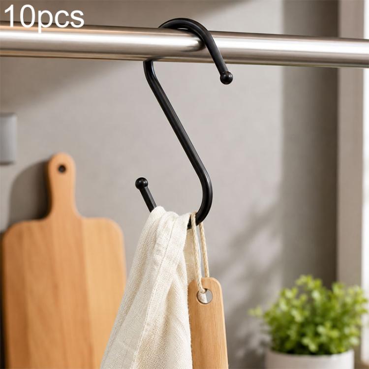 10pcs 8.8cm Iron S-Shaped Storage Hook(Black)
10pcs 8.8cm Iron S-Shaped Storage Hook(Black)