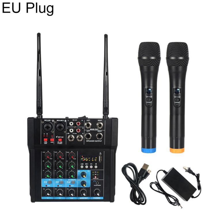 G4D 4-Channel Multi-function Professional Bluetooth Mixer with Amplifier & Microphone, Type:Standard Black Microphone(EU Plug)
G4D 4-Channel Multi-function Professional Bluetooth Mixer with Amplifier & Microphone, Type:Standard Black Microphone(EU Plug)