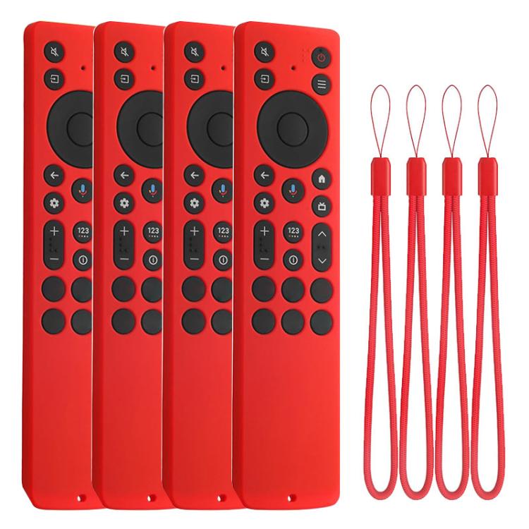 For TCL RC923A / RC813A TV Remote XDcase 4pcs Soft Silicone Protective Case with Mini Strap(Red)
For TCL RC923A / RC813A TV Remote XDcase 4pcs Soft Silicone Protective Case with Mini Strap(Red)