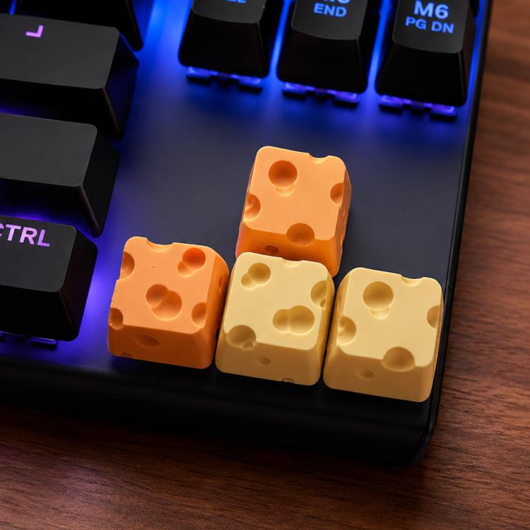 4-key Creative 3D Cheese Themed Cross-Stem Keycap(Yellow x 2 + Orange x 2)
4-key Creative 3D Cheese Themed Cross-Stem Keycap(Yellow x 2 + Orange x 2)