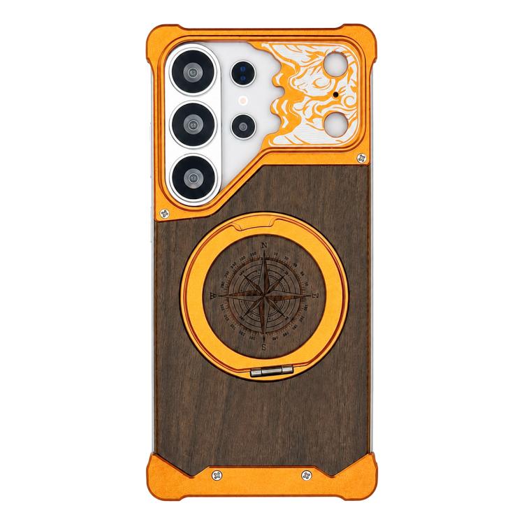 For Galaxy S26 Ultra 5G Horse-face Walnut 360 Holder Magnetic Phone Case(Orange)
For Galaxy S26 Ultra 5G Horse-face Walnut 360 Holder Magnetic Phone Case(Orange)