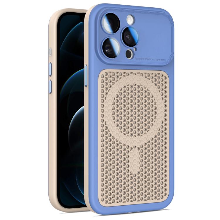 For iPhone 12 Pro Max Armor Shield Mesh Cooling Magnetic Phone Case with Lens Film(Blue)
For iPhone 12 Pro Max Armor Shield Mesh Cooling Magnetic Phone Case with Lens Film(Blue)