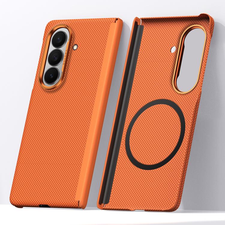 For Galaxy Z Fold8 Ultra 5G SULADA Kevlar Grid Patterned Skin Feel Magnetic Phone Case(Orange)
For Galaxy Z Fold8 Ultra 5G SULADA Kevlar Grid Patterned Skin Feel Magnetic Phone Case(Orange)