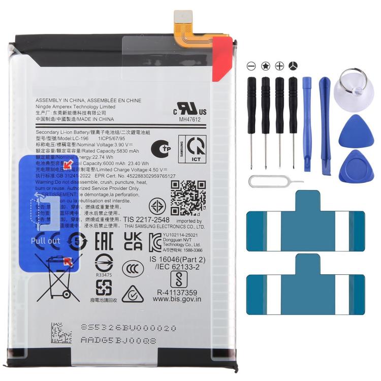 For Galaxy A07 5G SM-A076M/B/F 6000mAh LC-196 Battery
For Galaxy A07 5G SM-A076M/B/F 6000mAh LC-196 Battery