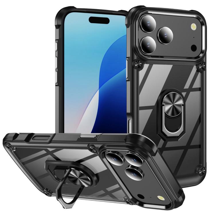 For iPhone 18 Pro TPU + PC Lens Protection Phone Case with Ring Holder(Black)
For iPhone 18 Pro TPU + PC Lens Protection Phone Case with Ring Holder(Black)