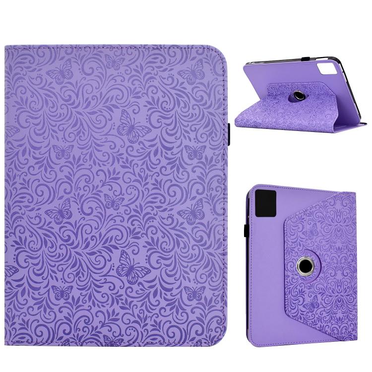For Lenovo Ideal Tab 11 / Xiaoxin Pad 2025 Rotatable Butterfly Embossed Vegan Leather Smart Tablet Case(Purple)
For Lenovo Ideal Tab 11 / Xiaoxin Pad 2025 Rotatable Butterfly Embossed Vegan Leather Smart Tablet Case(Purple)