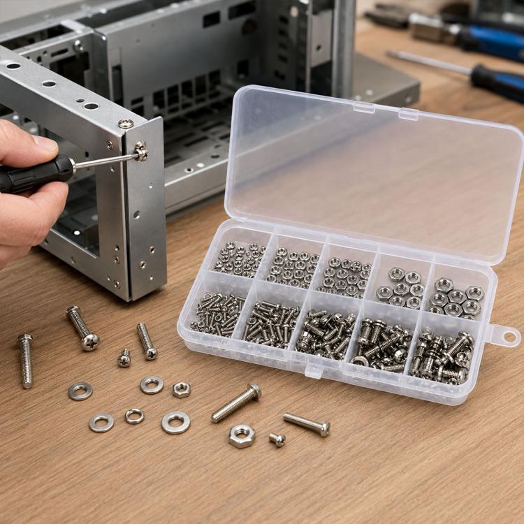 Hexagonal Nuts and Bolts 320PCS / Set, Specification:M2-M5
Hexagonal Nuts and Bolts 320PCS / Set, Specification:M2-M5