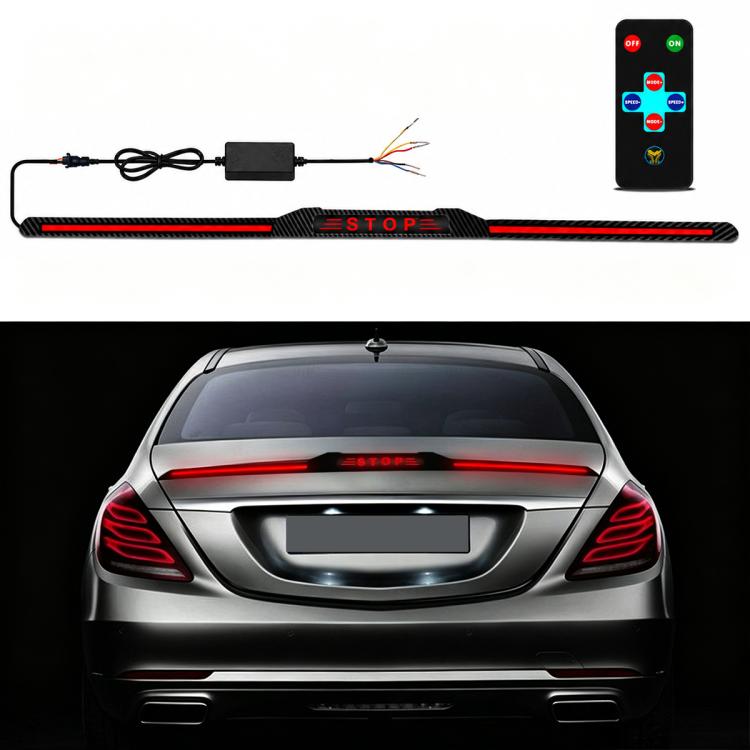 Automotive segmented spoiler light with carbon fiber Texture(Stop)
Automotive segmented spoiler light with carbon fiber Texture(Stop)