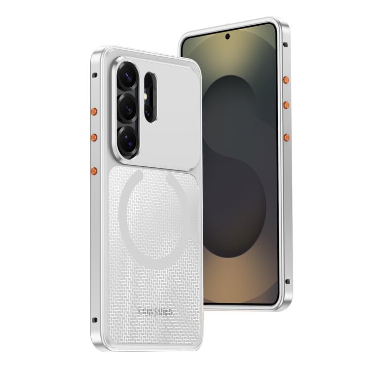 For Galaxy S26 Ultra 5G Cooling Magnetic Buckle Metal Shockproof Phone Case(Silver)
For Galaxy S26 Ultra 5G Cooling Magnetic Buckle Metal Shockproof Phone Case(Silver)